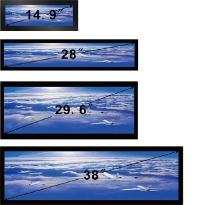Εμπορική τεντωμένη LCD οθόνη Bluetooth 4,0 διαφήμισης μεγέθους επίδειξης πολυ