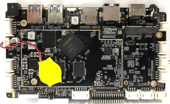 RK3568 αρρενωπός ενσωματωμένος πίνακας UART 4G 1000M ΒΡΑΧΙΟΝΩΝ ΠΛΗΡΟΦΟΡΙΚΌΣ MIPI HD έξω Sunchip ADW πίνακας Ethernet LVDS
