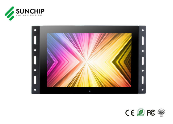 Ψηφιακό σύστημα σηματοδότησης αγγελιών 10.1inch 15.6inch οργάνων ελέγχου πλαισίων LCD Sunchip ανοικτό ανοικτό για το τοπικό LAN 4G υποστήριξης WIFI υπογείων ανελκυστήρων αυτοκινήτων