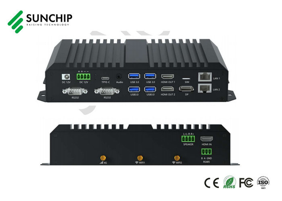 RK3588 CPU Edge Computing Device Metal Media Player με προαιρετικό POE GPS για συσκευή βιομηχανίας AI