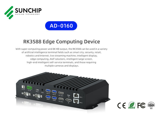 Sunchip Android 12 Media box RK3588 Industrial ARM Board 8K Octa Core Dual 1000M RS485 RS232 Edge υπολογιστικό κουτί παίχτη