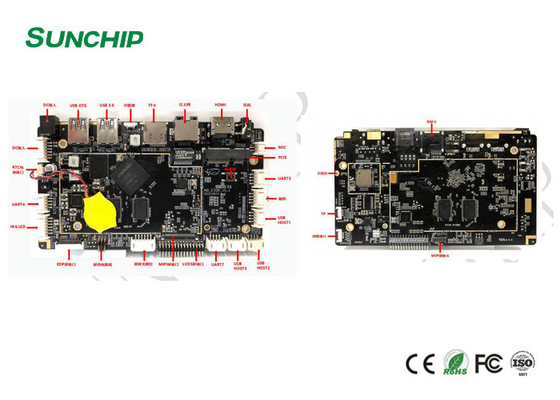 RK3568 Ενσωματωμένη πλακέτα ARM με 3,5 mm ηχητική διεπαφή και παροχή ρεύματος DC 12V για βιομηχανικό ιατρικό και διαφημιστικό εξοπλισμό