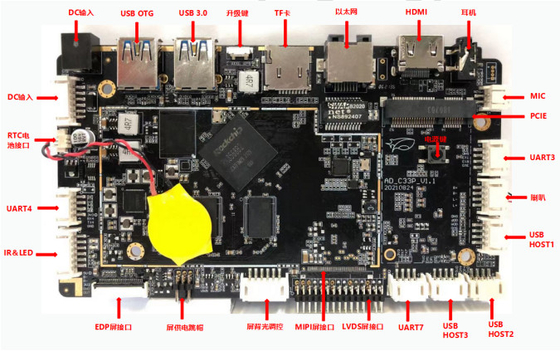 Προσαρμοσμένο RK3568 Android 11 DDR4 Embedded System Board με Ethernet/Wi-Fi/BT PCBA Industrial Development Board